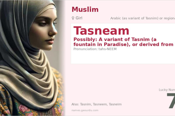 Tasneam Name Meaning — Origin, Gender & Details (2025)