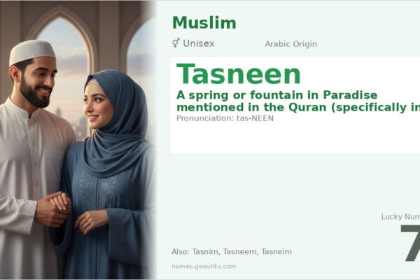 Tasneen Name Meaning — Quranic Origin, Gender & Details (2025)