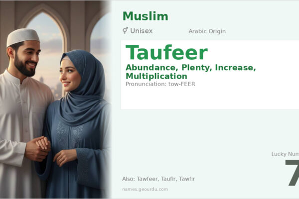Taufeer Name Meaning — Arabic Origin, Gender & Details (2025)