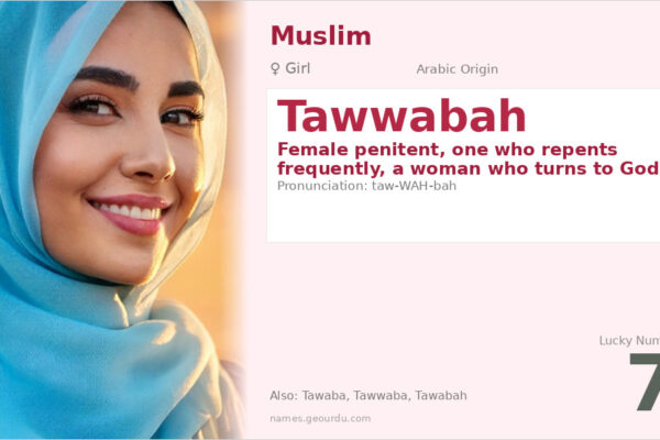 Tawwabah Name Meaning — Arabic Origin, Girl Name & Islamic Significance (2025)