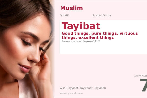 Tayibat Name Meaning — Arabic Origin, Girl Name & Islamic Significance (2025)