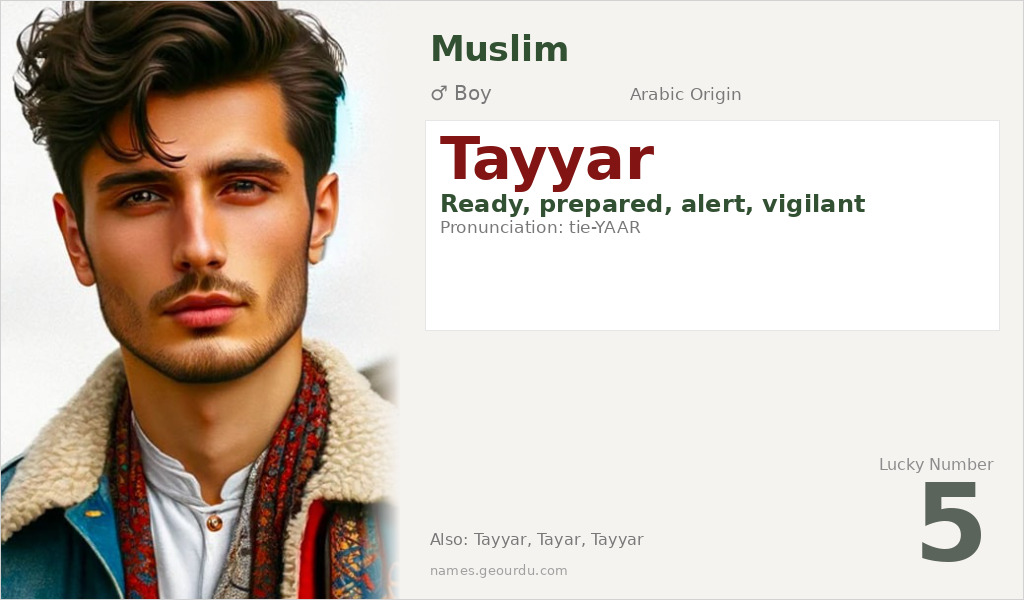 Tayyar Name Meaning and Details