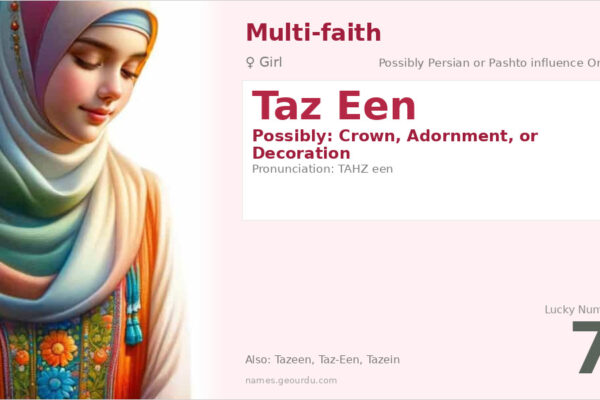 Taz Een Name Meaning — Origin, Gender & Details (2025)