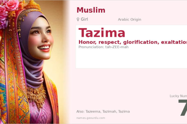 Tazima Name Meaning — Arabic Origin, Girl Name & Details (2025)