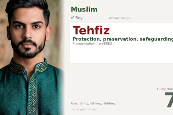 Tehfiz Name Meaning — Arabic Origin, Boy Name & Details (2025)
