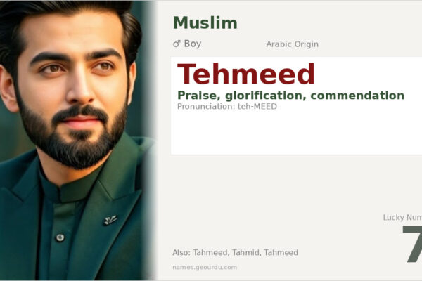 Tehmeed Name Meaning — Arabic Origin, Boy Name & Details (2025)