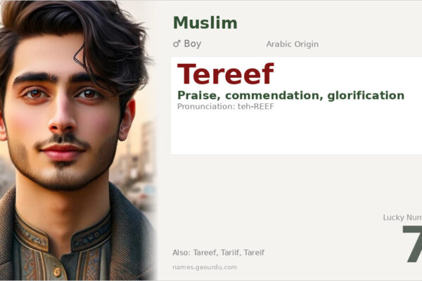 Tereef Name Meaning — Arabic Origin, Boy Name & Details (2025)