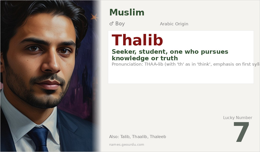 Thalib Name Meaning and Details