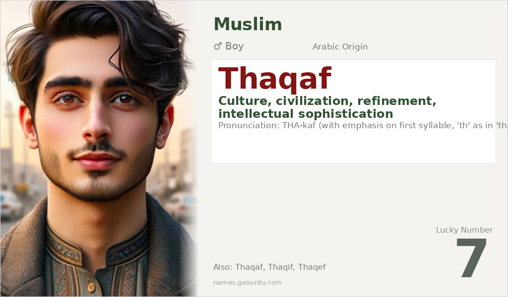 Thaqaf Name Meaning and Details