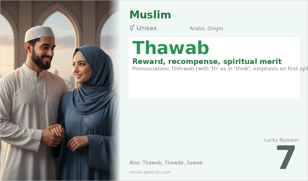 Thawab Name Meaning and Details