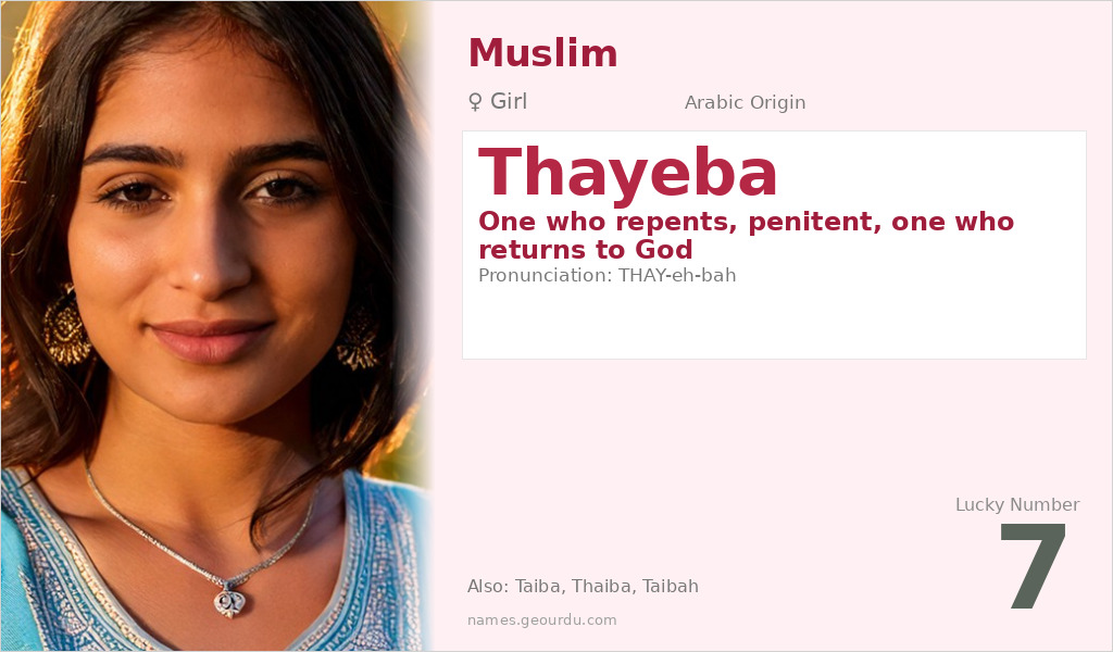 Thayeba Name Meaning and Details