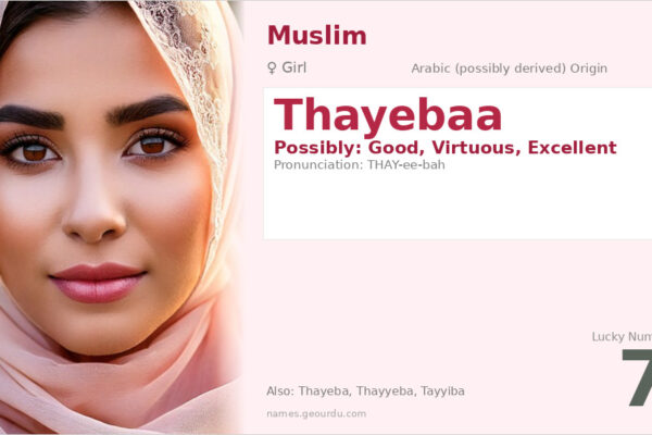 Thayebaa Name Meaning — Origin, Gender & Details (2025)