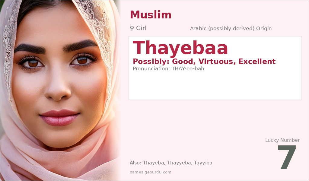 Thayebaa Name Meaning and Details