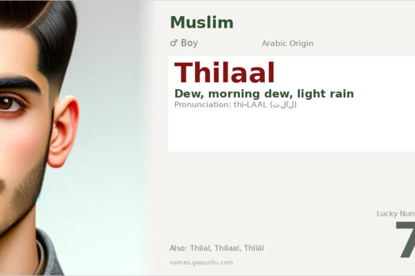 Thilaal Name Meaning — Arabic Origin, Boy Name & Details (2025)