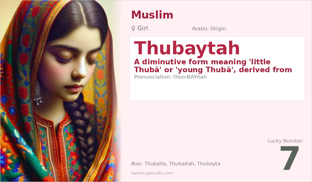 Thubaytah Name Meaning and Details
