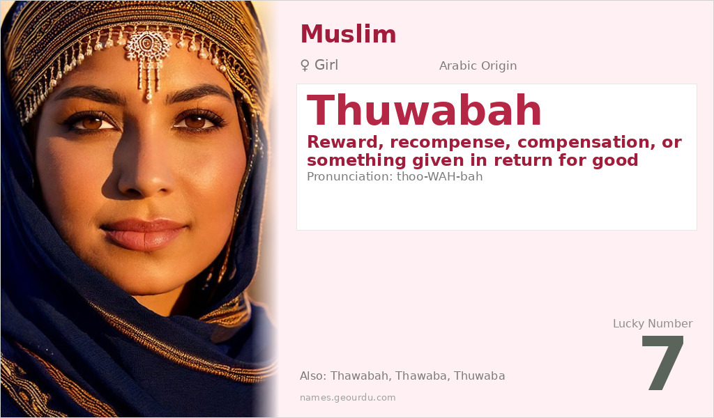 Thuwabah Name Meaning and Details