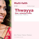 Thwayya Name Meaning and Details