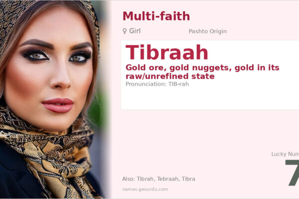 Tibraah Name Meaning — Pashto Origin, Girl Name & Details (2025)