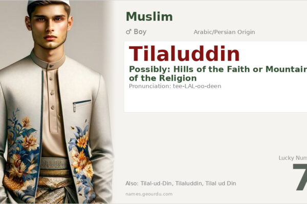Tilaluddin Name Meaning — Arabic/Persian Origin, Boy Name & Details (2025)