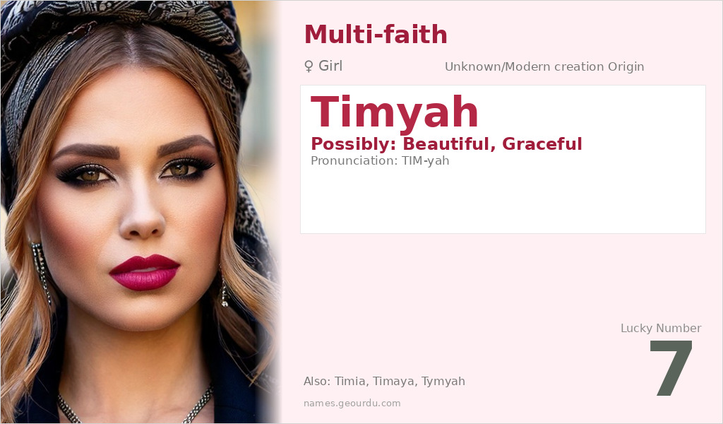 Timyah Name Meaning and Details