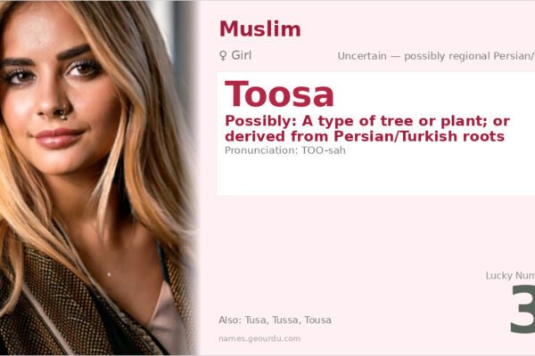 Toosa Name Meaning — Origin, Gender & Details (2025)