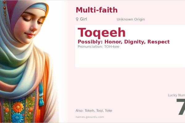 Toqeeh Name Meaning — Origin, Gender & Details (2025)