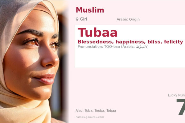 Tubaa Name Meaning — Arabic Origin, Girl Name & Quranic Significance (2025)