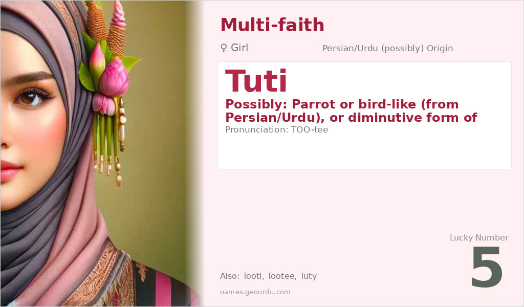 Tuti Name Meaning and Details