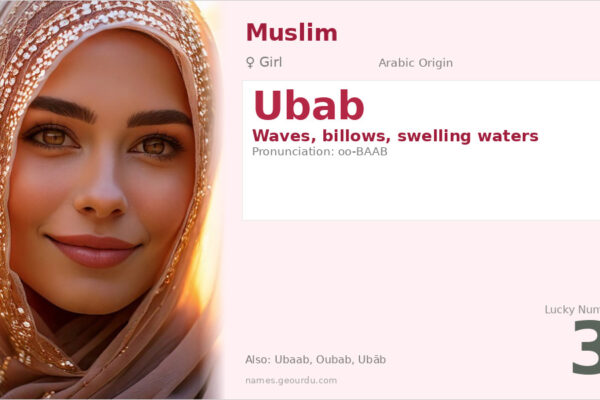 Ubab Name Meaning — Arabic Origin, Girl & Details (2025)