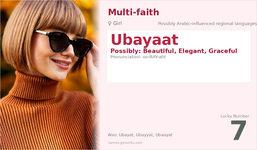 Ubayaat Name Meaning and Details