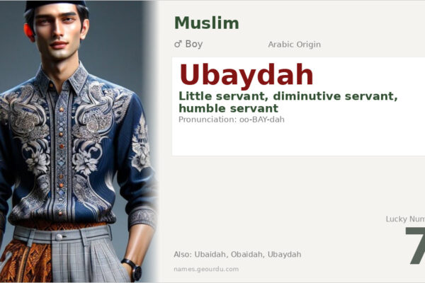Ubaydah Name Meaning — Arabic Origin, Boy Name & History (2025)