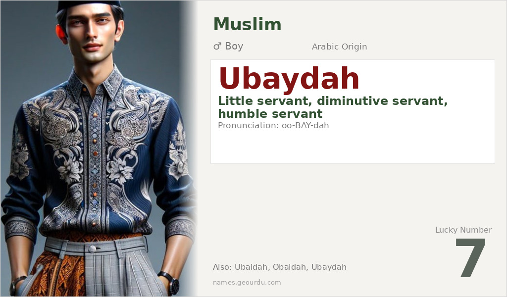 Ubaydah Name Meaning and Details