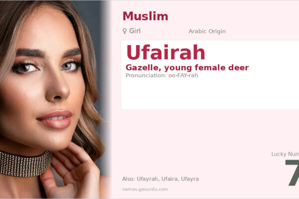 Ufairah Name Meaning — Arabic Origin, Girl Name & Details (2025)