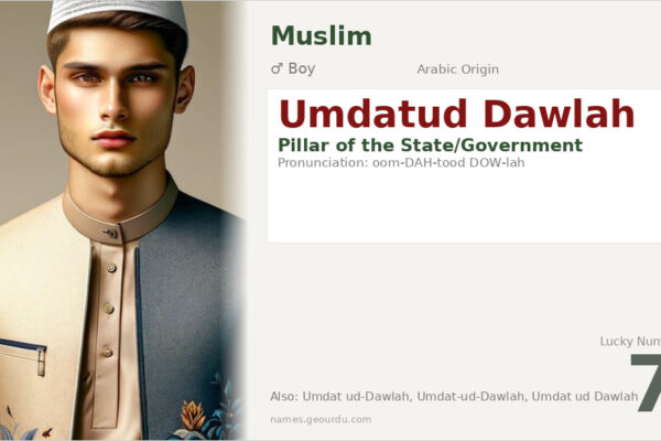 Umdatud Dawlah Meaning — Arabic Origin, Boy Name & Details (2025)