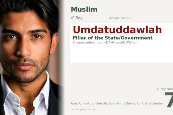 Umdatuddawlah Meaning — Arabic Origin, Boy Name & History (2025)