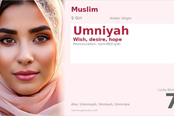 Umniyah Name Meaning — Arabic Origin, Girl Name & Details (2025)