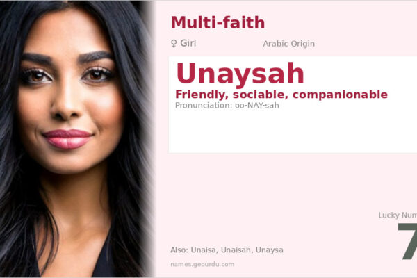 Unaysah Name Meaning — Arabic Origin, Girl Name & Details (2025)