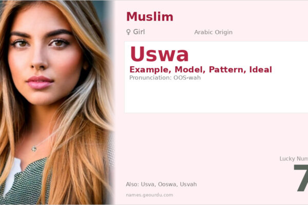 Uswa Name Meaning — Arabic Origin, Girl Name & Islamic Significance (2025)