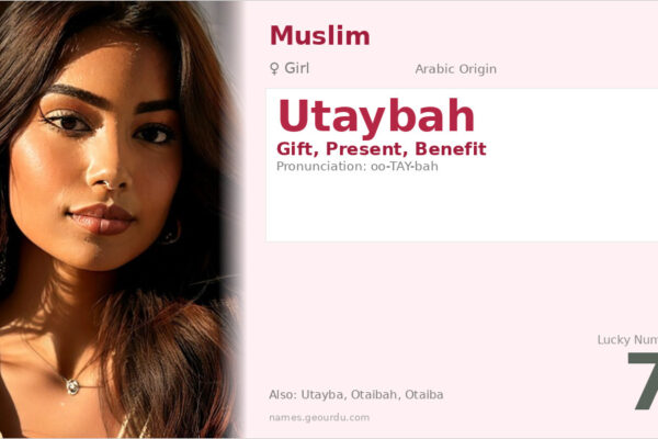 Utaybah Name Meaning — Arabic Origin, Girl Name & Details (2025)