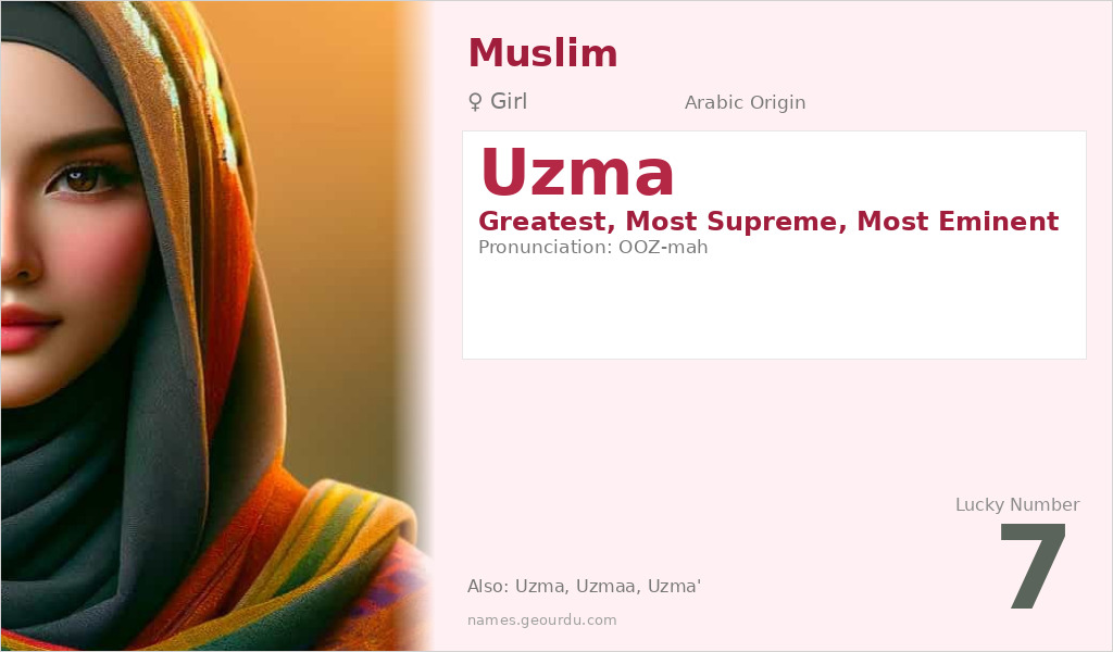 Uzma Name Meaning and Details