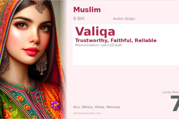 Valiqa Name Meaning — Arabic Origin, Girl Name & Details (2025)