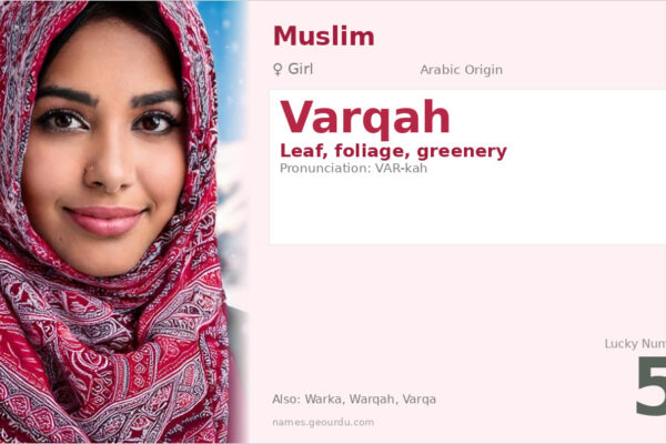 Varqah Name Meaning — Arabic Origin, Girl Name & Details (2025)