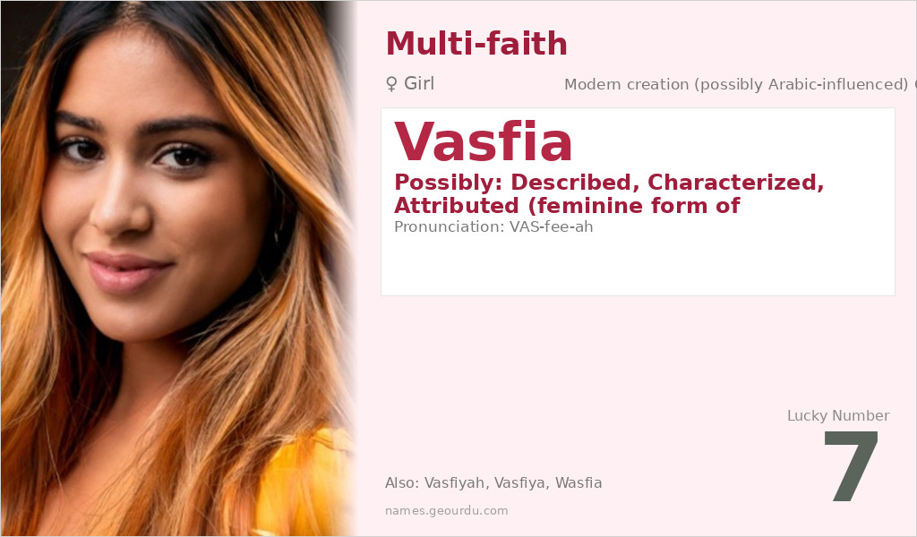 Vasfia Name Meaning and Details