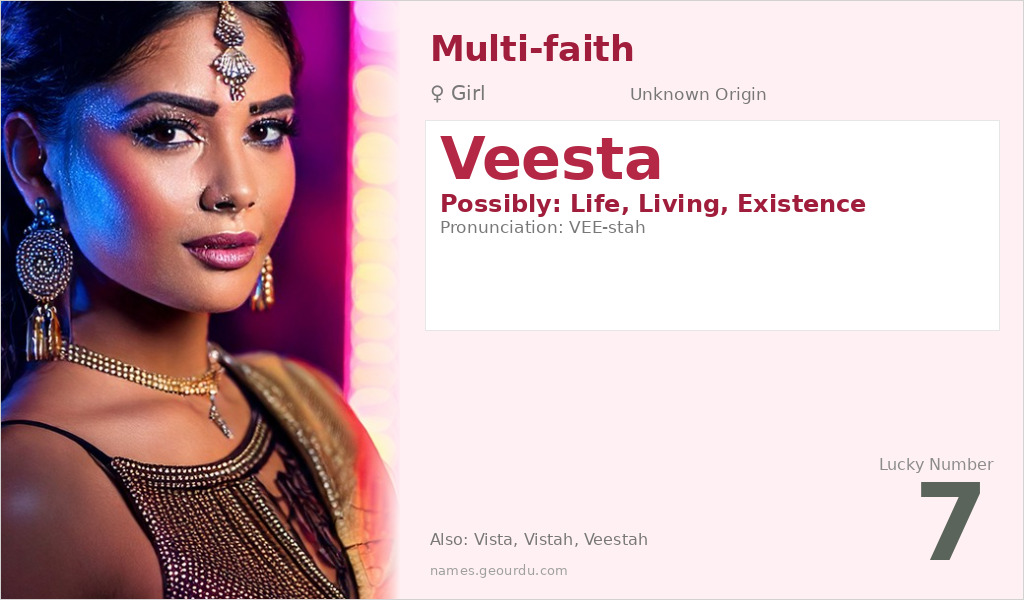 Veesta Name Meaning and Details
