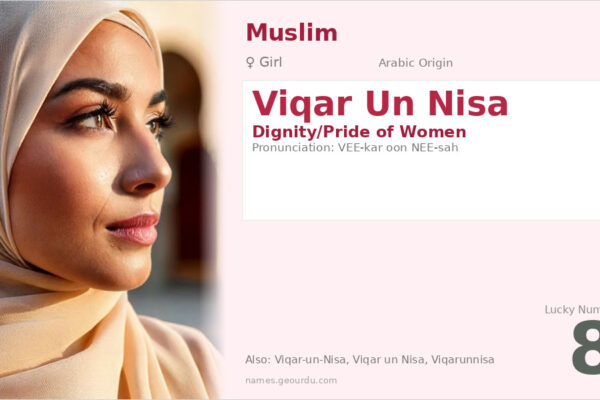 Viqar Un Nisa Meaning — Arabic Origin, Girl Name & Details (2025)
