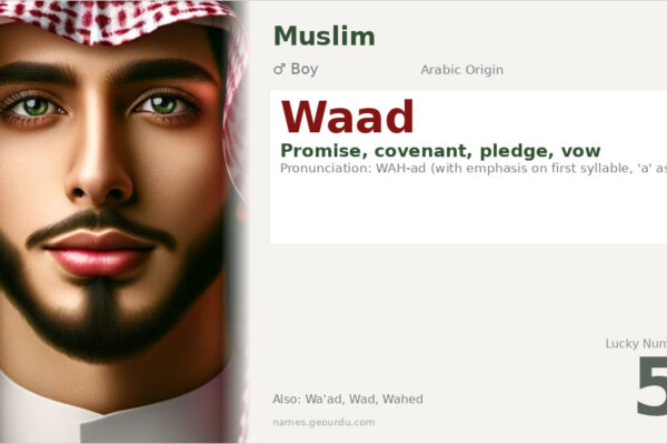 Waad Name Meaning — Arabic Origin, Boy Gender & Details (2025)