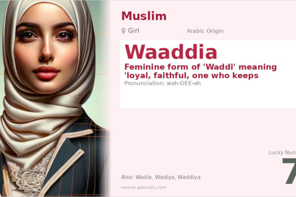 Waaddia Name Meaning — Arabic Origin, Girl Name & Details (2025)