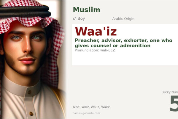 Waa’iz Name Meaning — Arabic Origin, Boy Name & Details (2025)