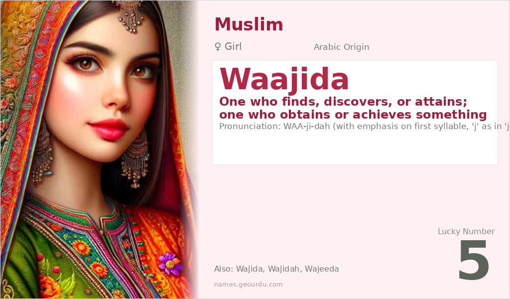 Waajida Name Meaning and Details