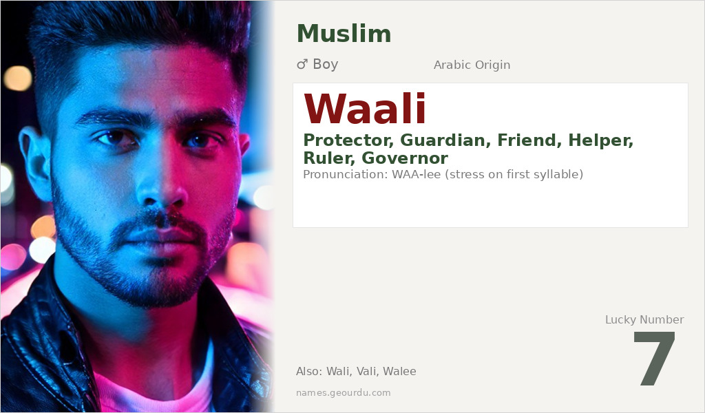 Waali Name Meaning and Details